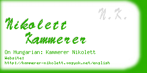 nikolett kammerer business card